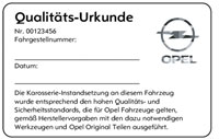 Qualitaetsurkunde OPEL